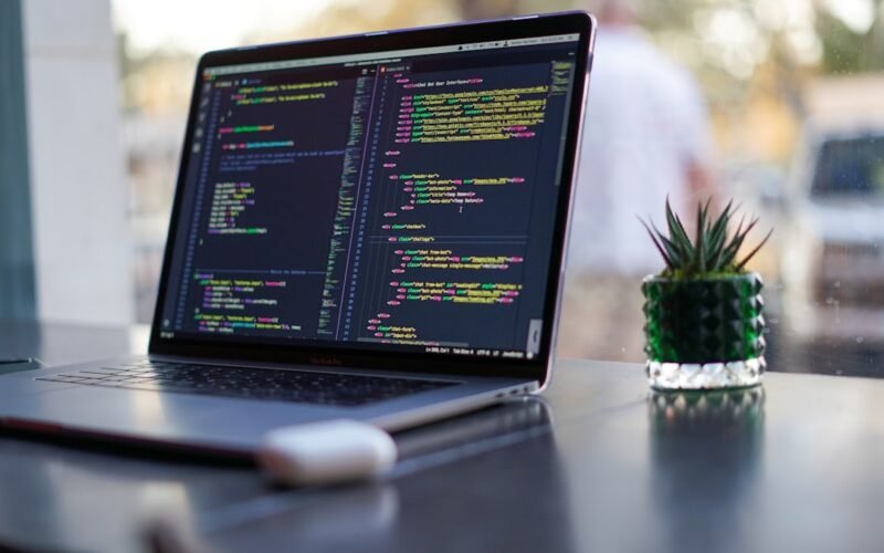 Code editor with syntax highlighting on a developer screen