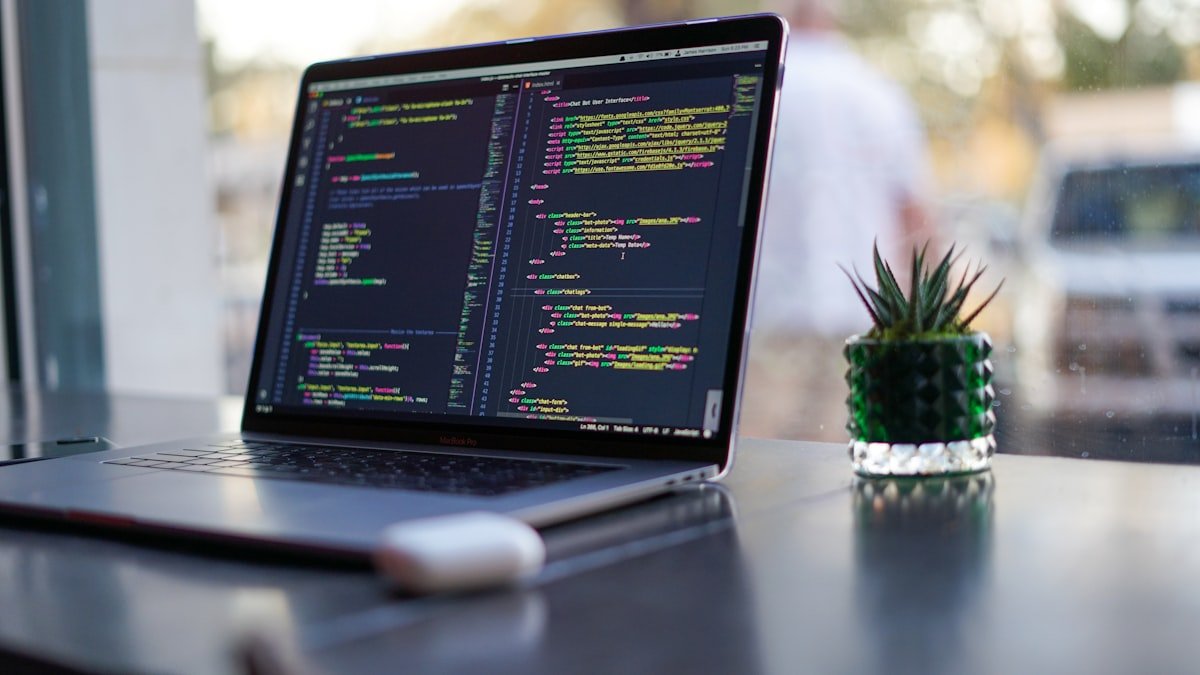 Code editor with syntax highlighting on a developer screen