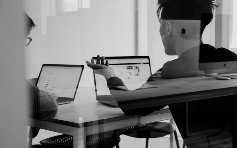 Person using customer service chat on laptop