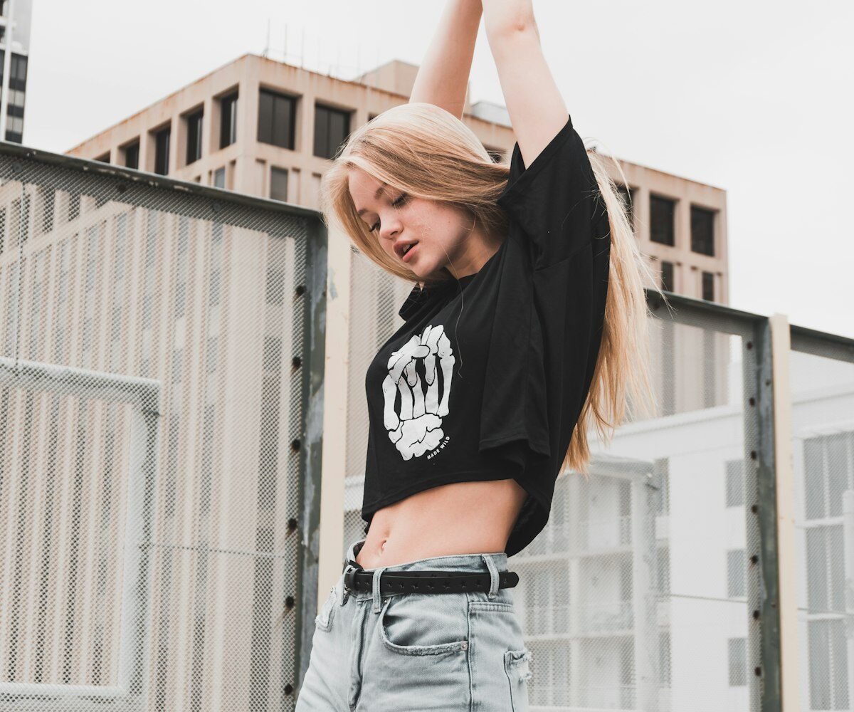 Colorful custom t-shirts and print on demand products display