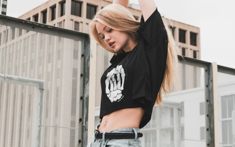 Colorful custom t-shirts and print on demand products display