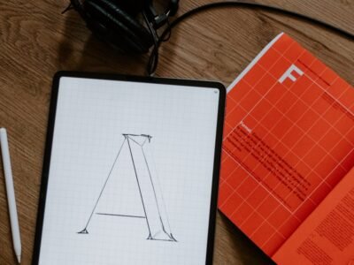 Camera and digital art representing AI-generated stock photo income