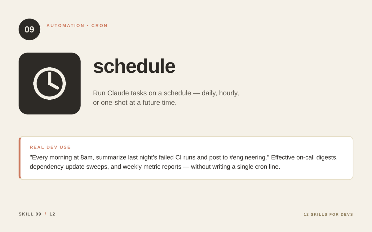 schedule Claude Skill